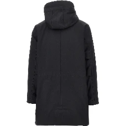 Cotton parka coat with faux shearling lining