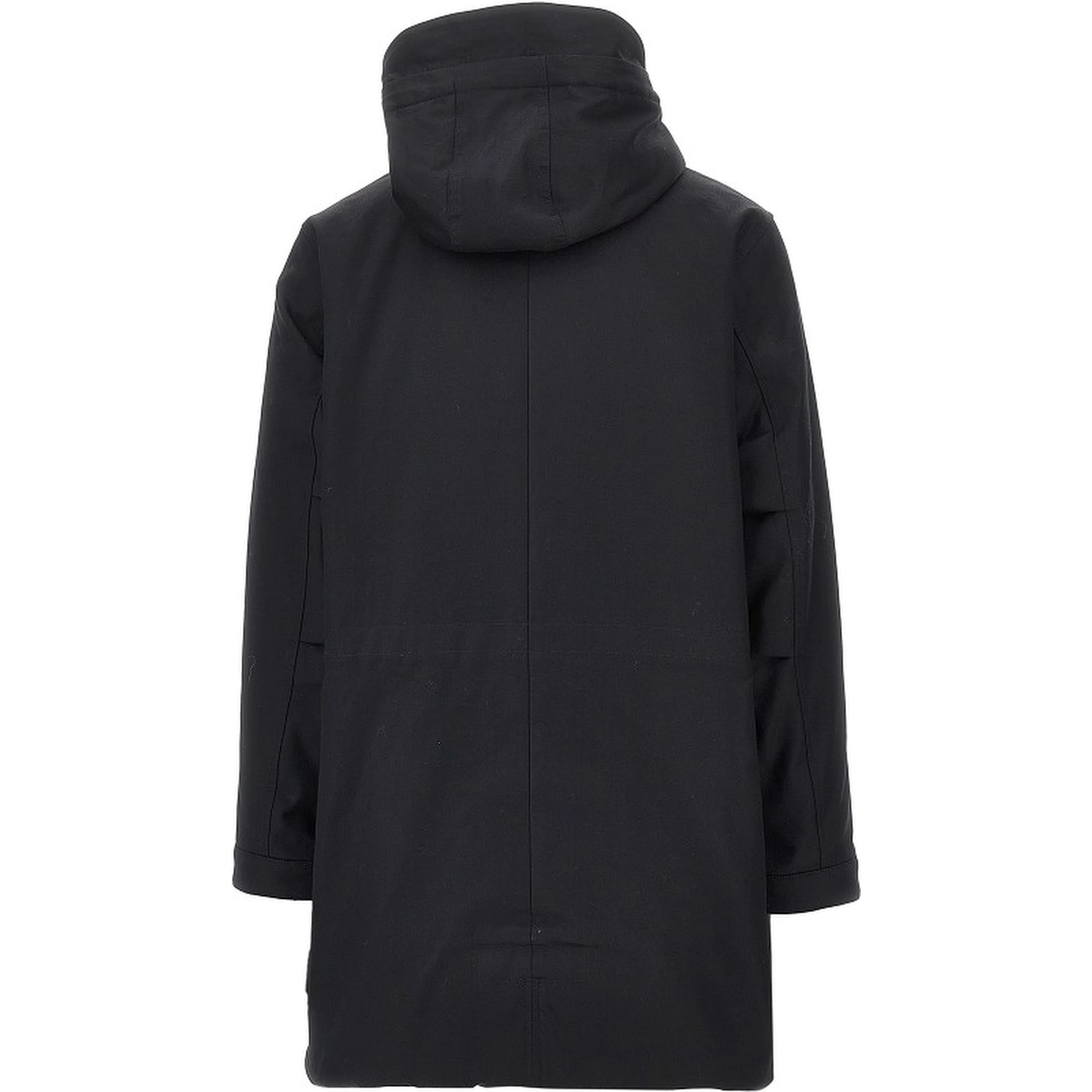 Cotton parka coat with faux shearling lining