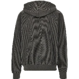 Waffle jersey full-zip hoodie