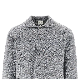 Merino wool polo sweater