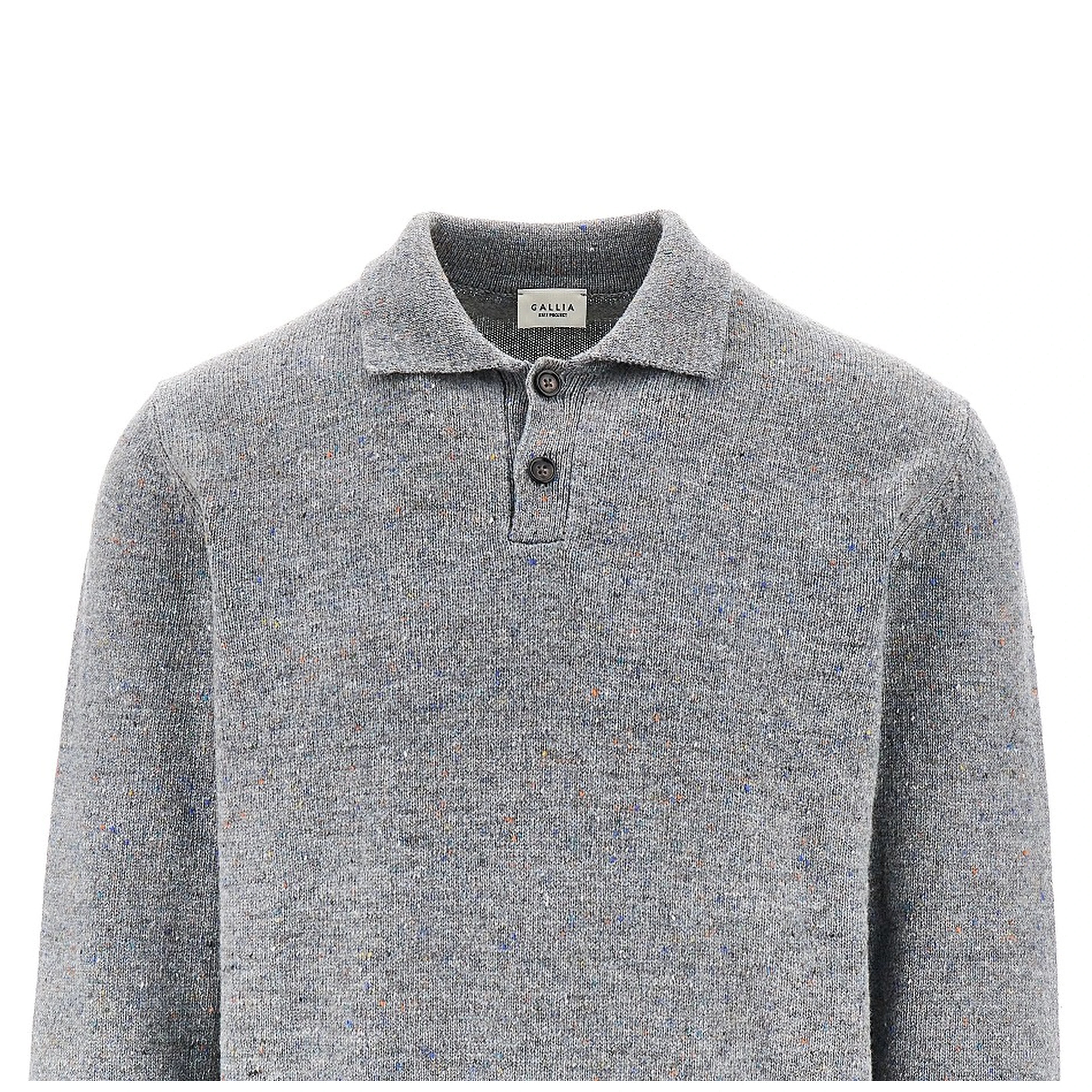 Merino wool polo sweater