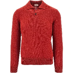 Merino wool polo sweater