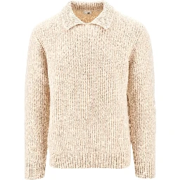 English rib alpaca blend sweater