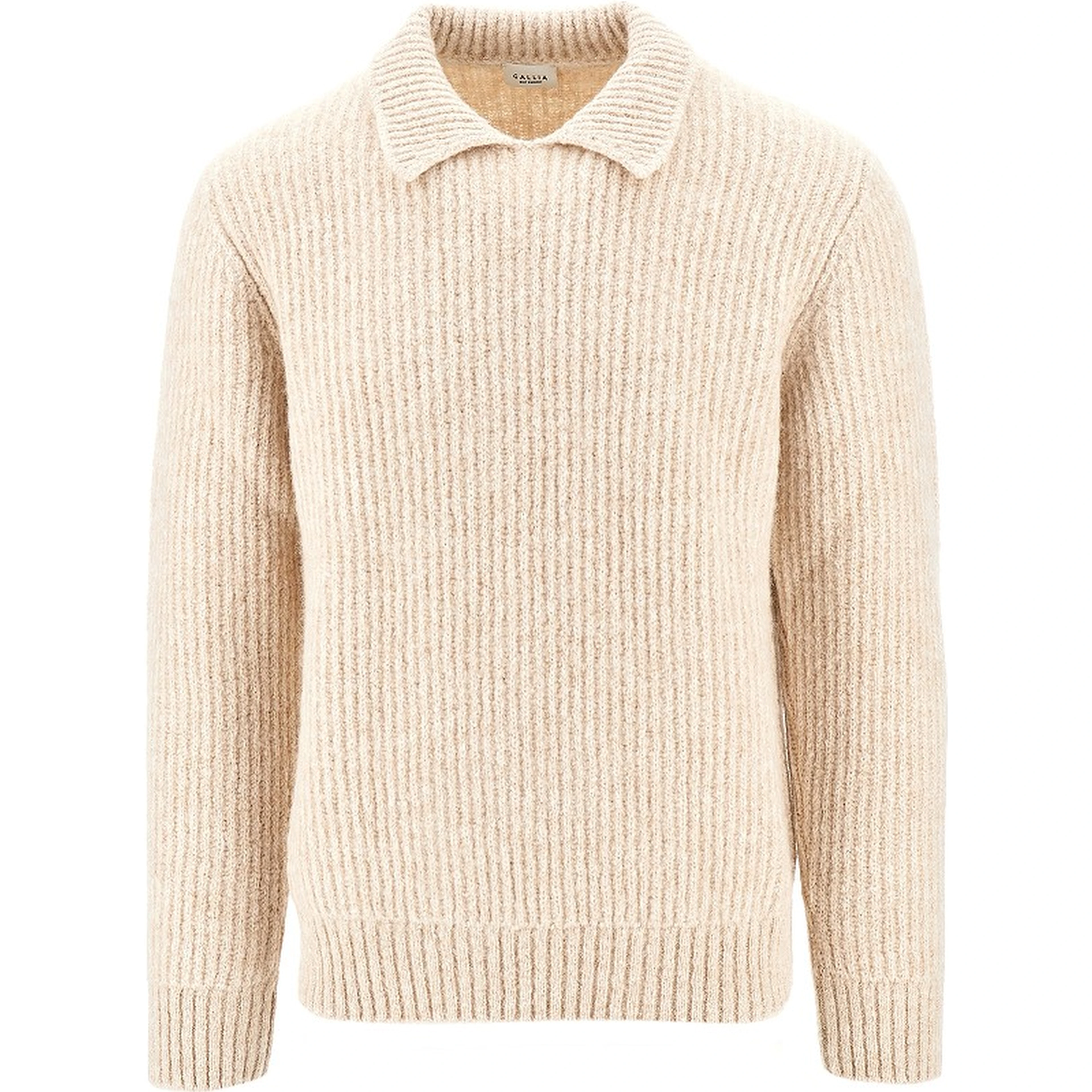 English rib alpaca blend sweater
