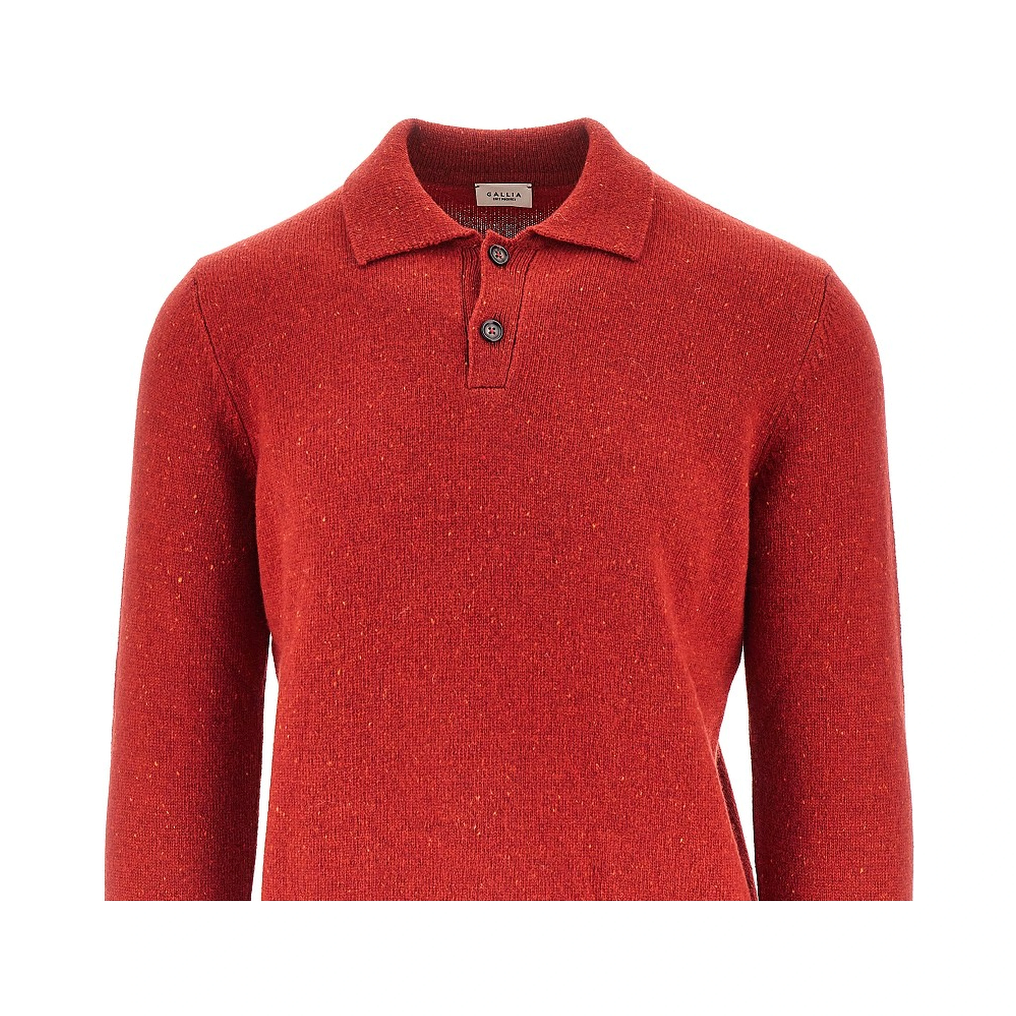 Merino wool polo sweater