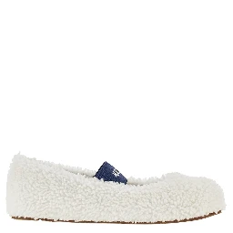 Shearling ballet flats