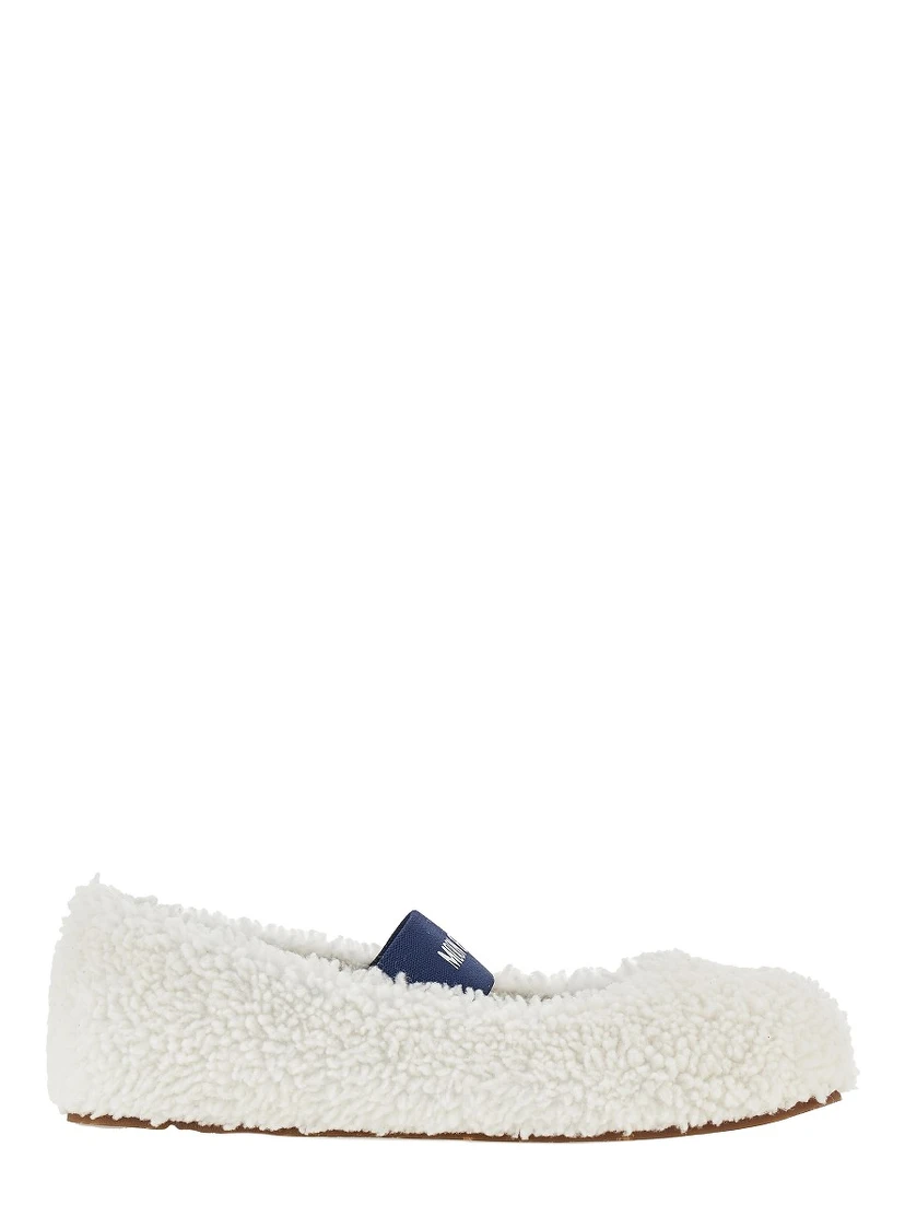 Shearling ballet flats