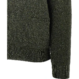 Shawl lapel merino wool cardigan