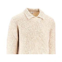 English rib alpaca blend sweater