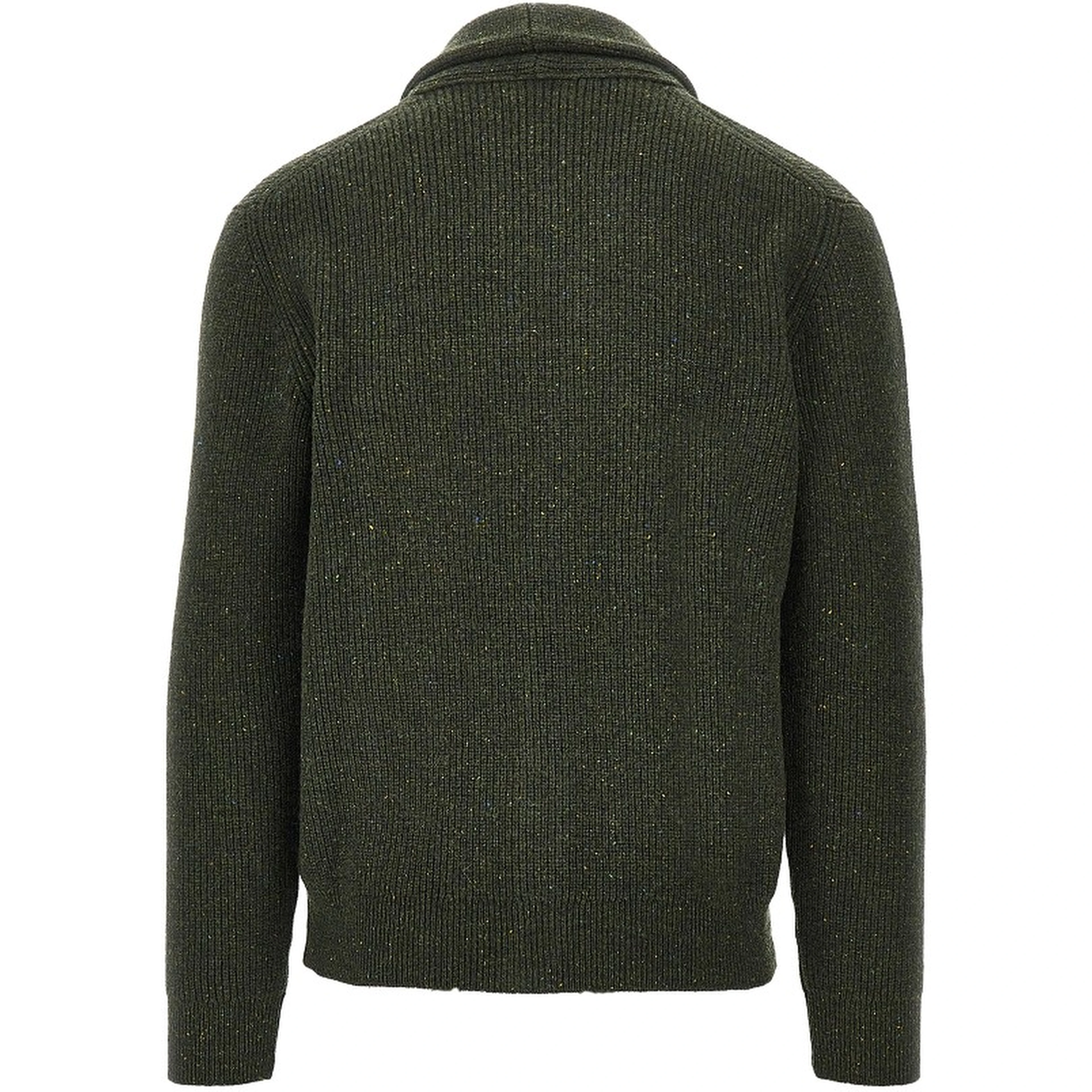 Shawl lapel merino wool cardigan