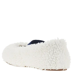 Shearling ballet flats