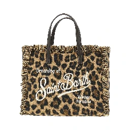 'Colette' leopard fabric shopping bag