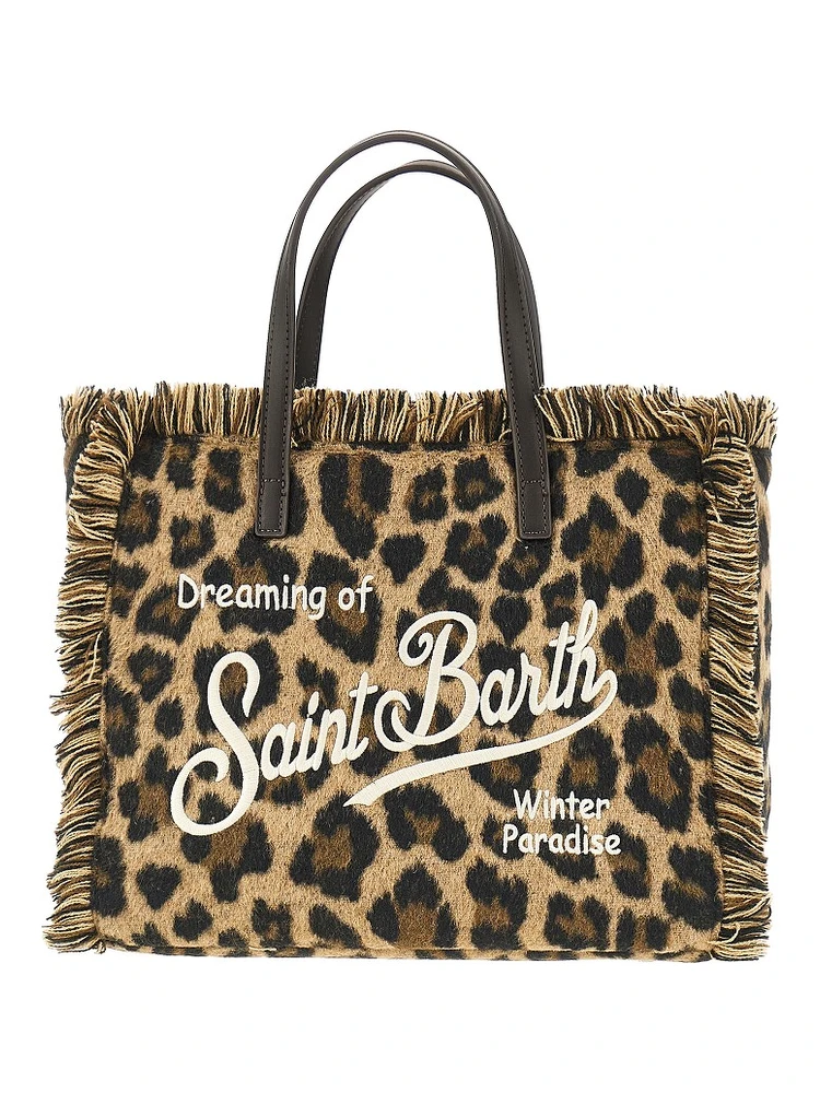'Colette' leopard fabric shopping bag