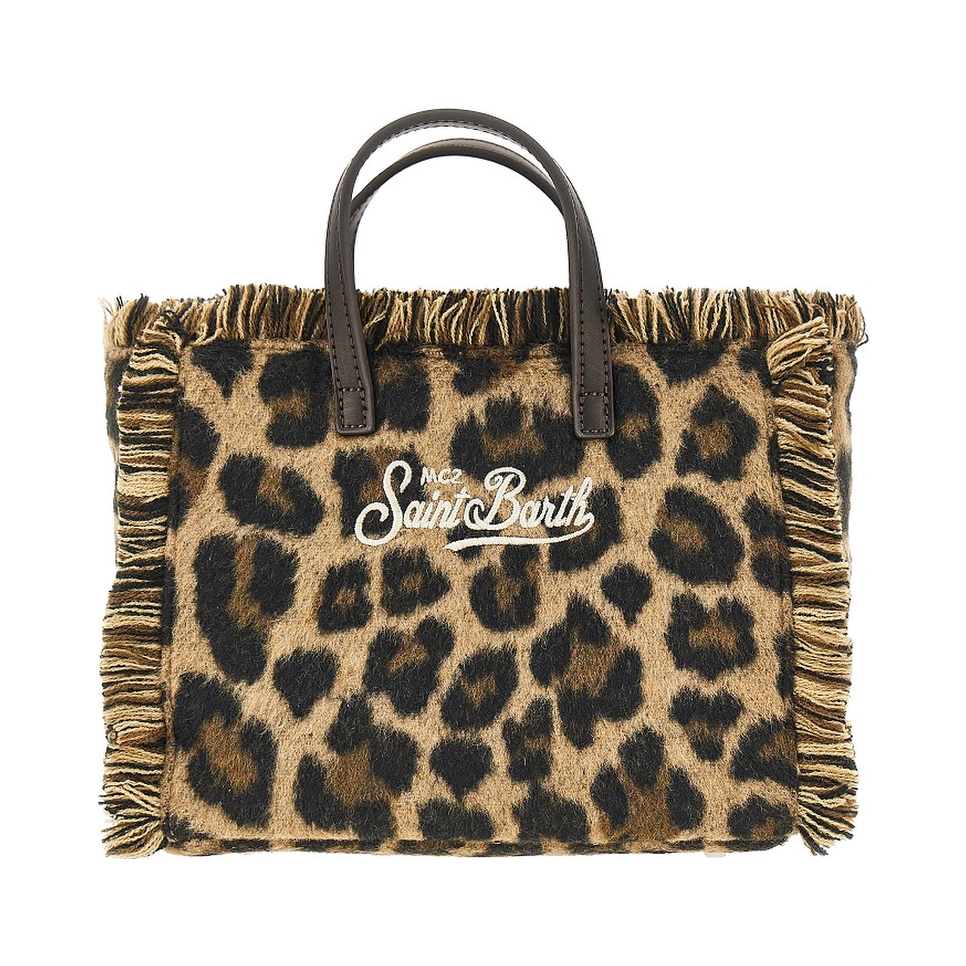 'Vanity Mini' leopard felt bag