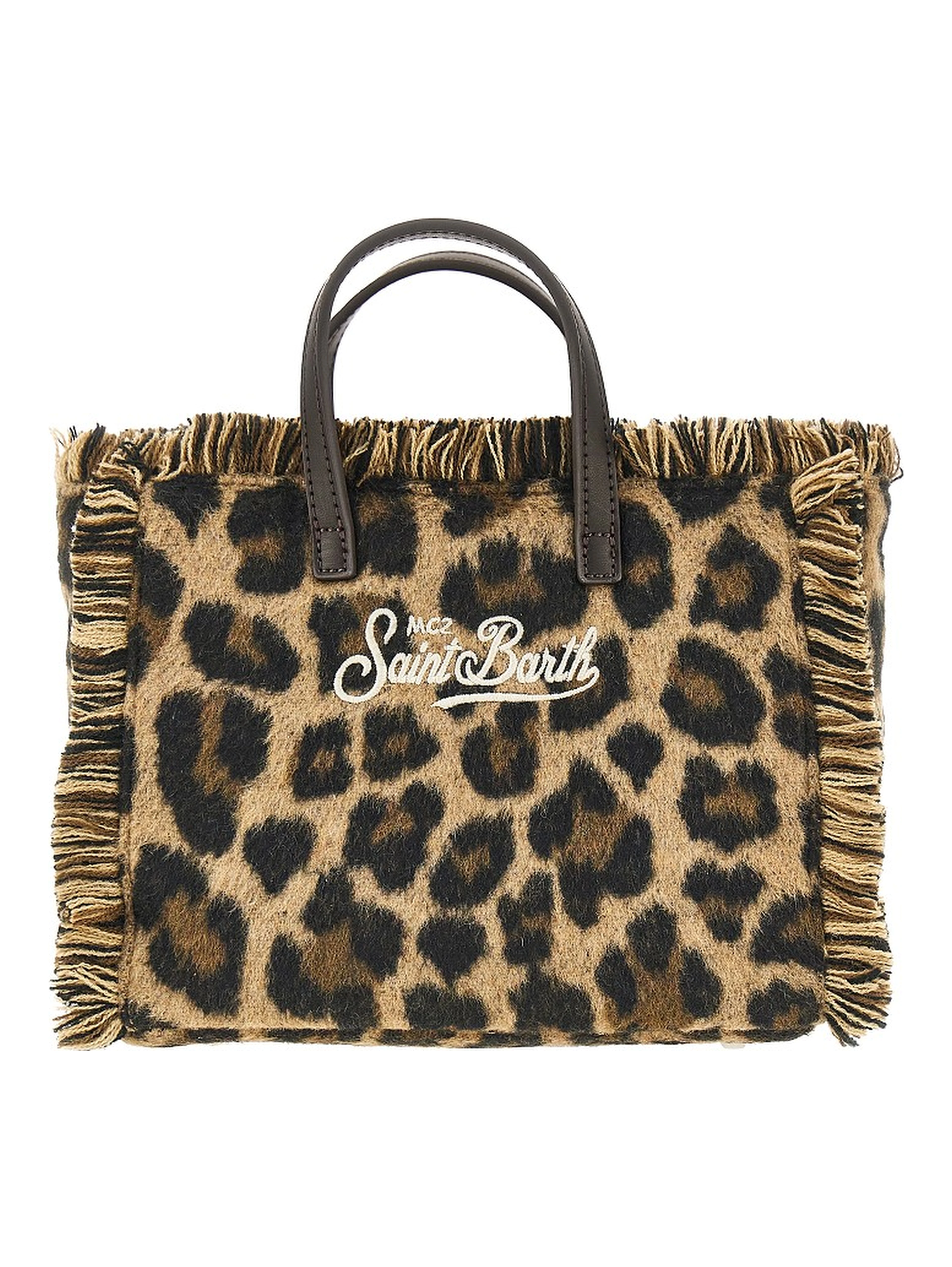 'Vanity Mini' leopard felt bag