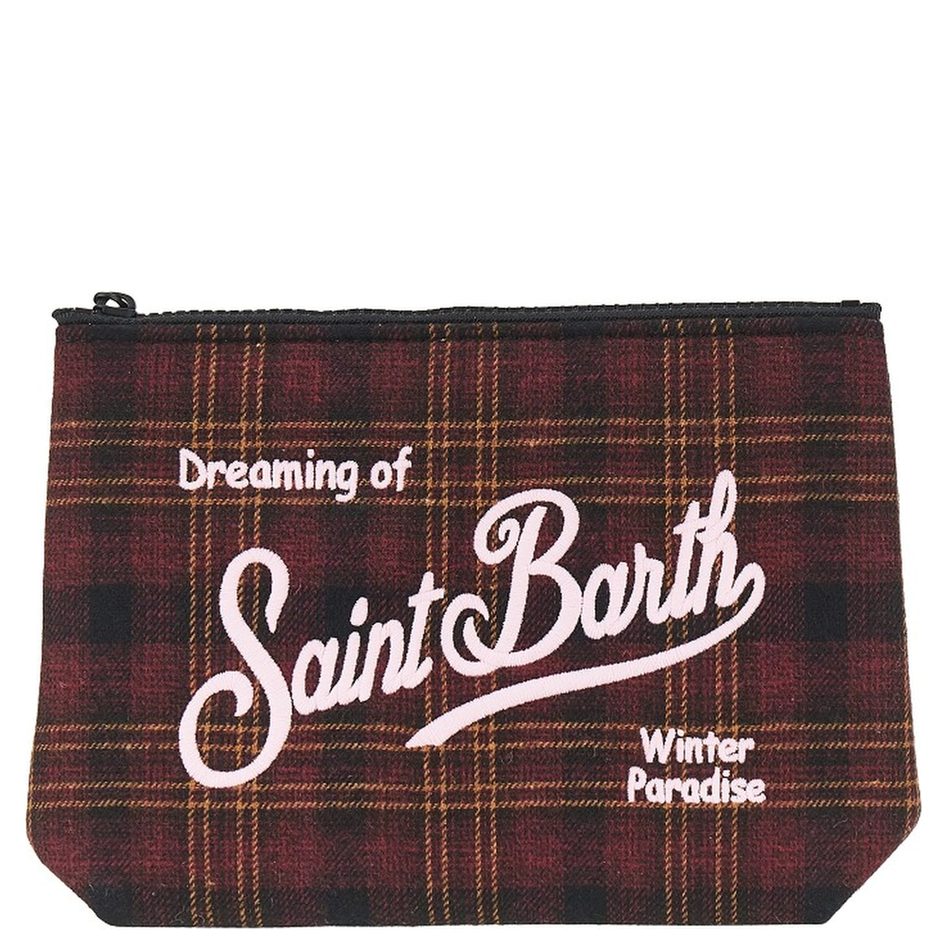 'Aline' tartan fabric pouch