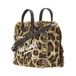 'Vanity Mini' leopard felt bag