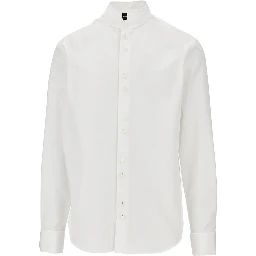 Cotton shirt with mother-of-pearl buttons