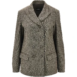 Virgin wool double-breasted jacket