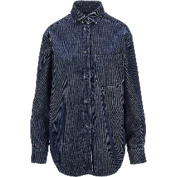 Corduroy shirt with Eagle embroidery