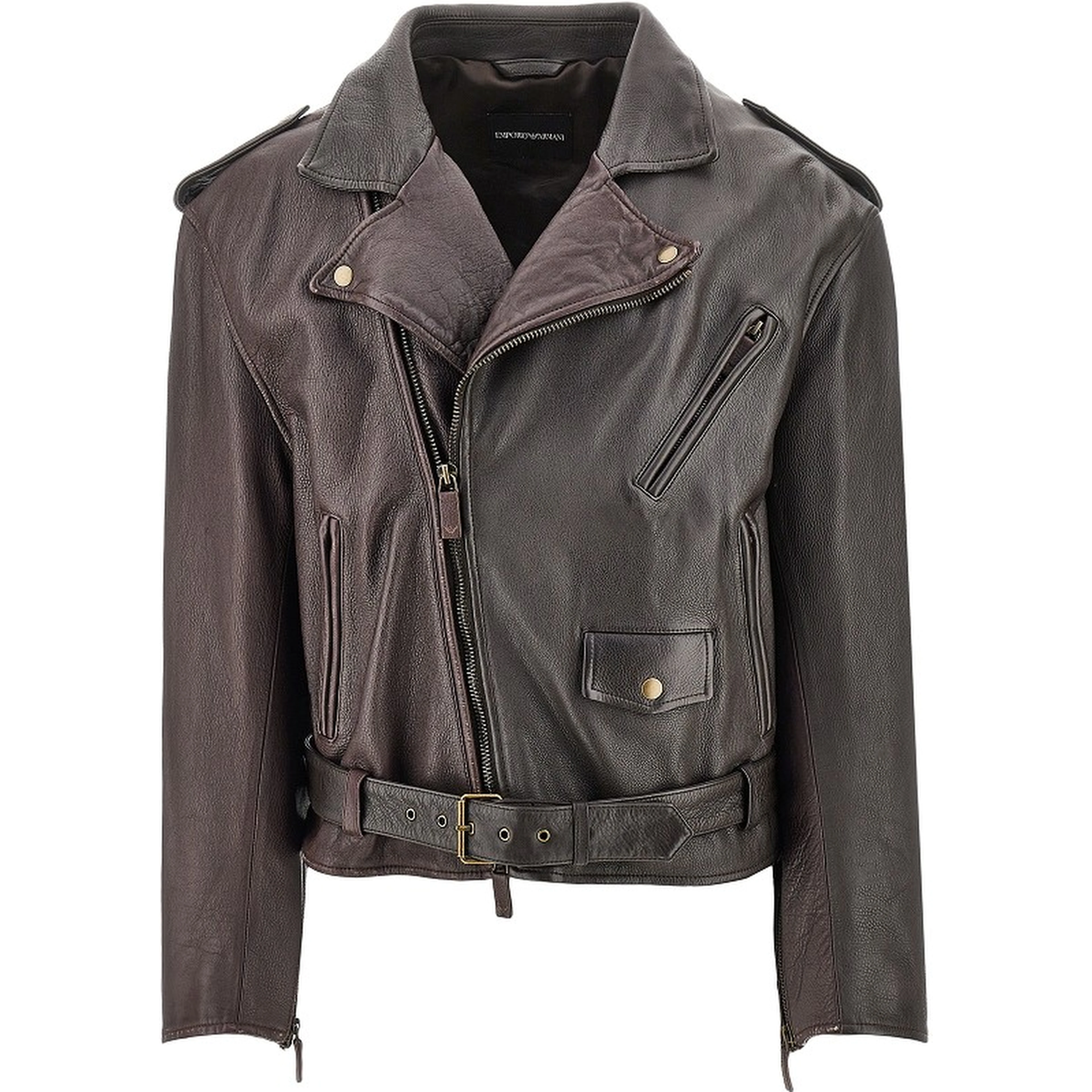 Leather biker jacket