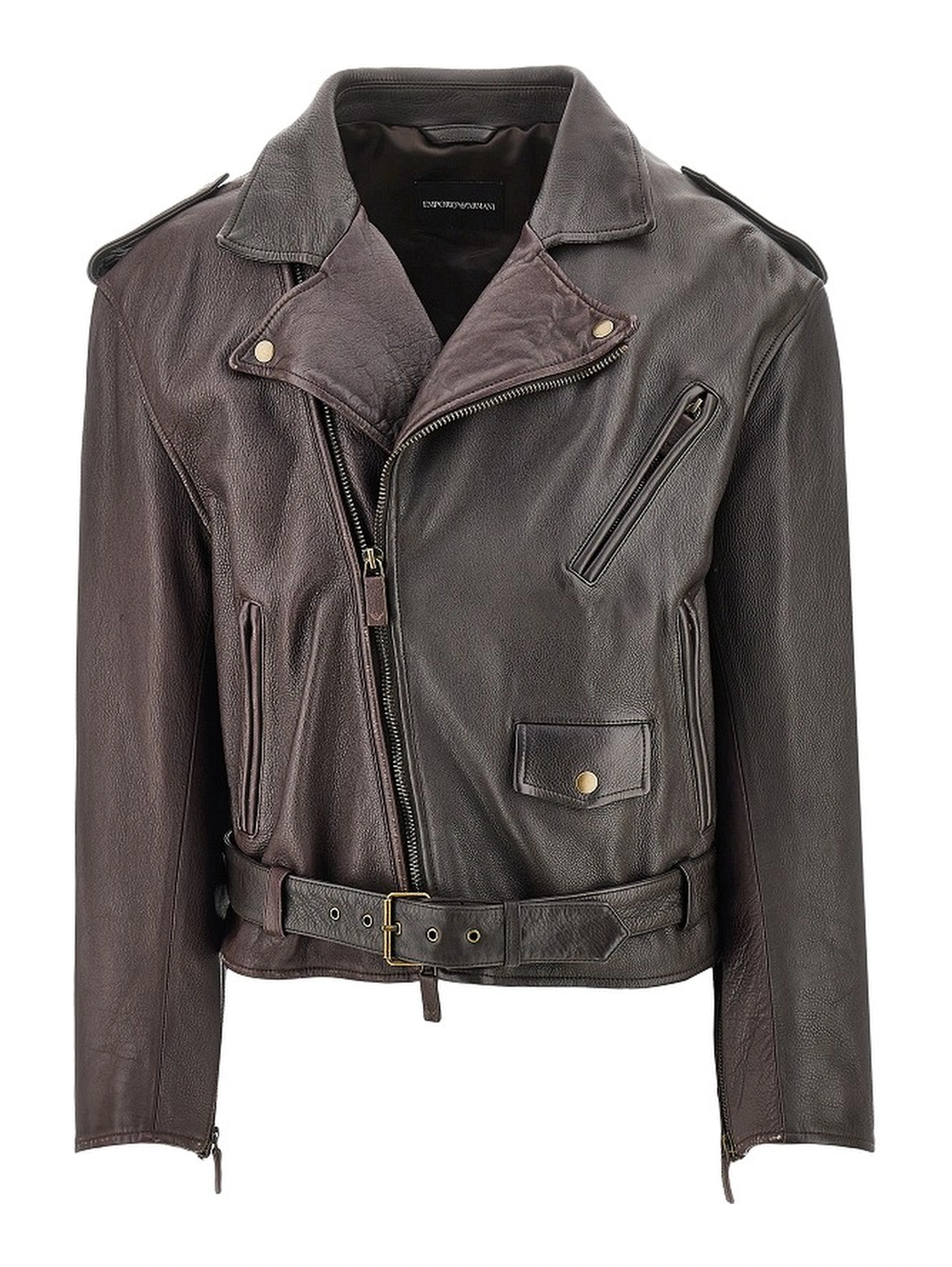 Leather biker jacket