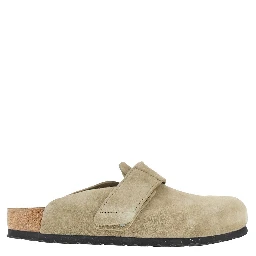 'Loma' suede leather clogs