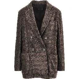 Jacquard chenille double-breasted jacket