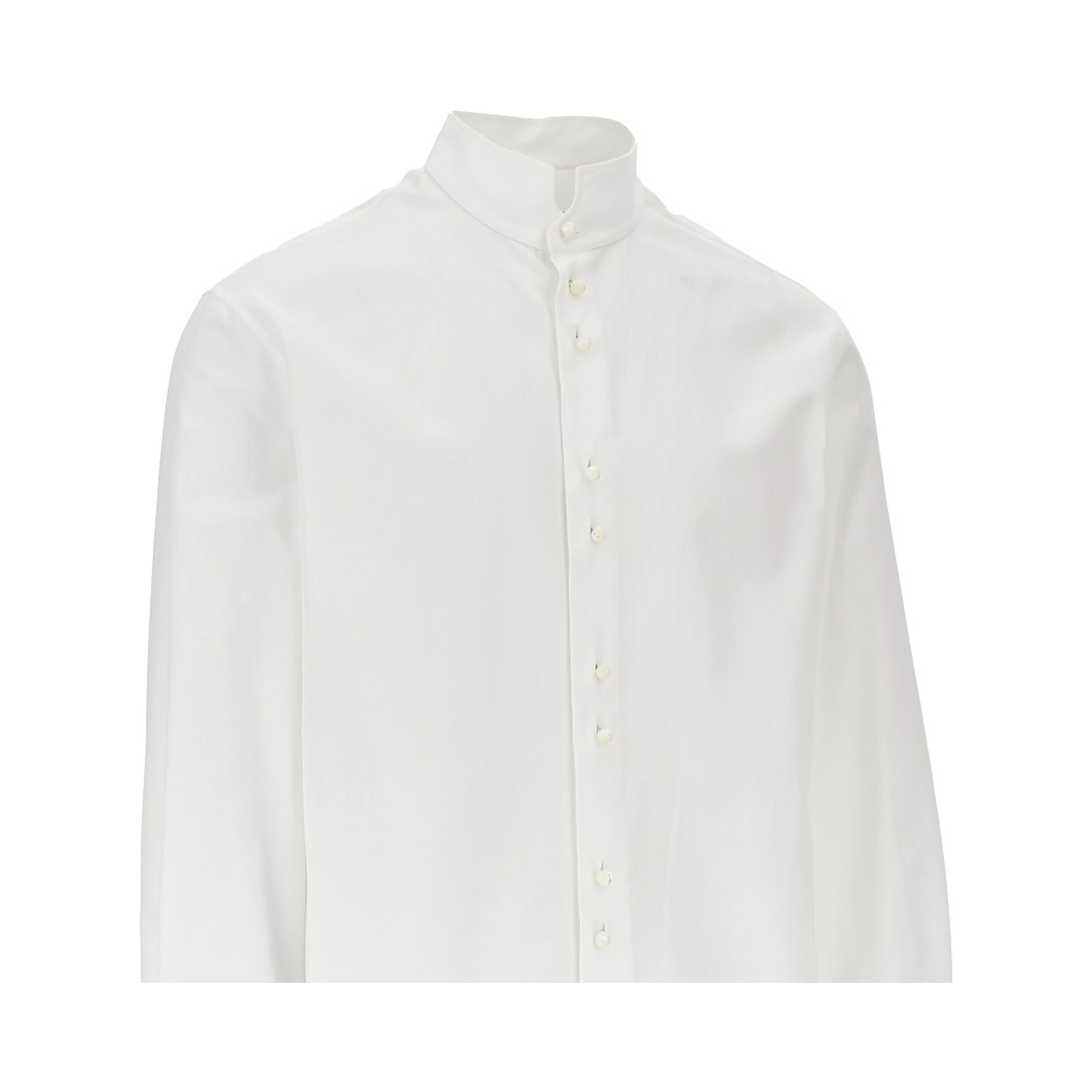 Cotton shirt with mother-of-pearl buttons