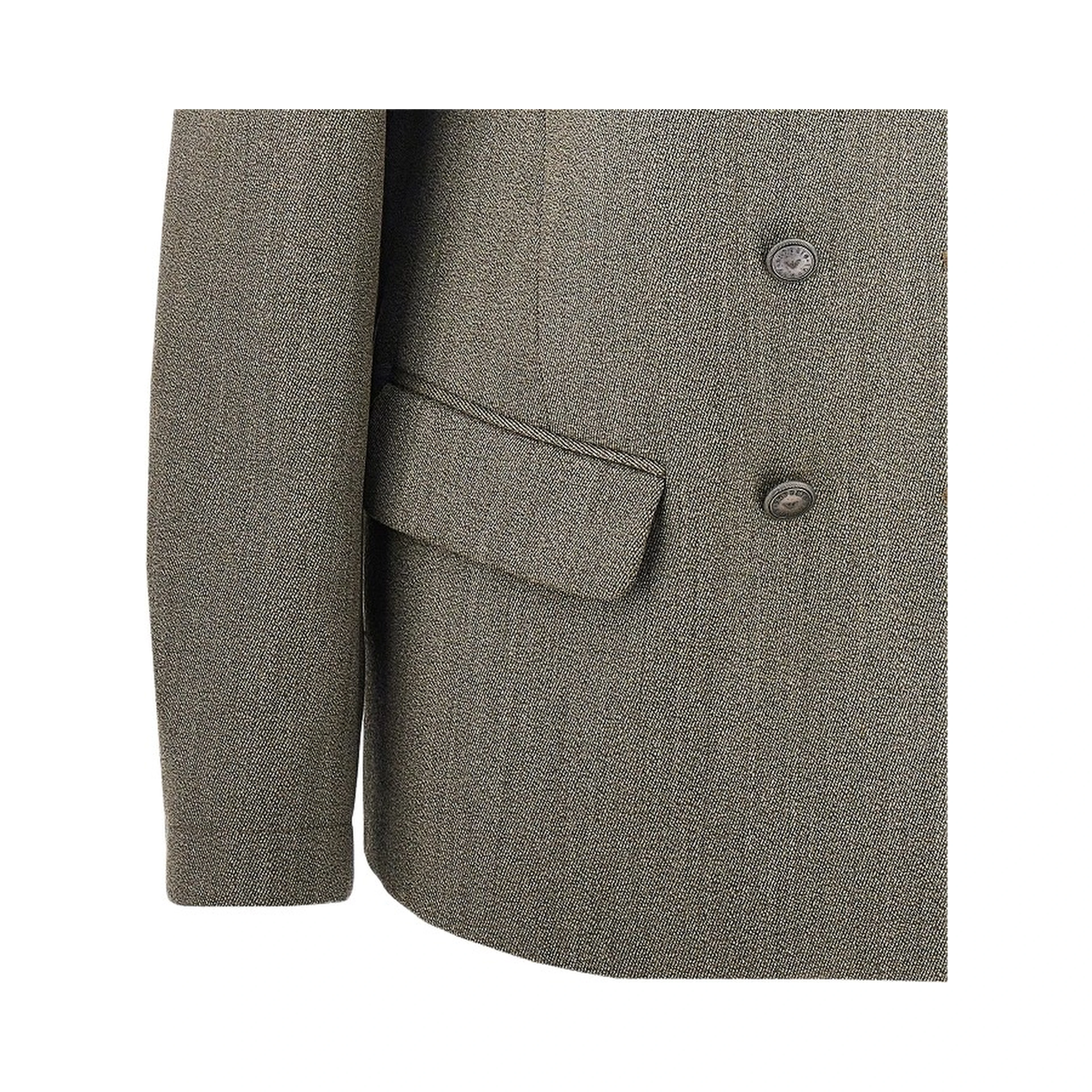 Virgin wool double-breasted jacket