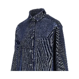 Corduroy shirt with Eagle embroidery