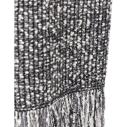 Fringed knit midi dress