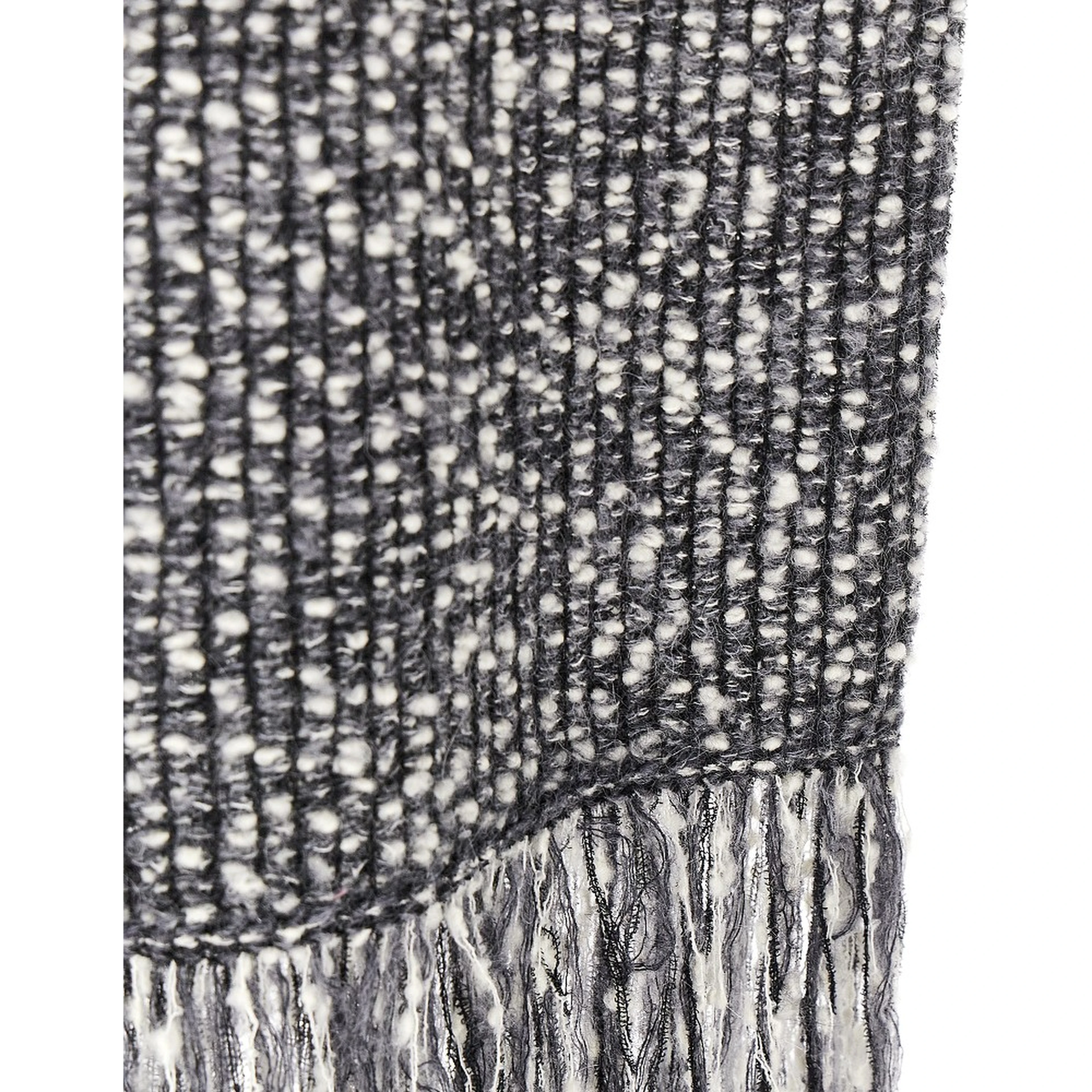 Fringed knit midi dress