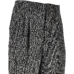 Mouliné wool blend pants with darts