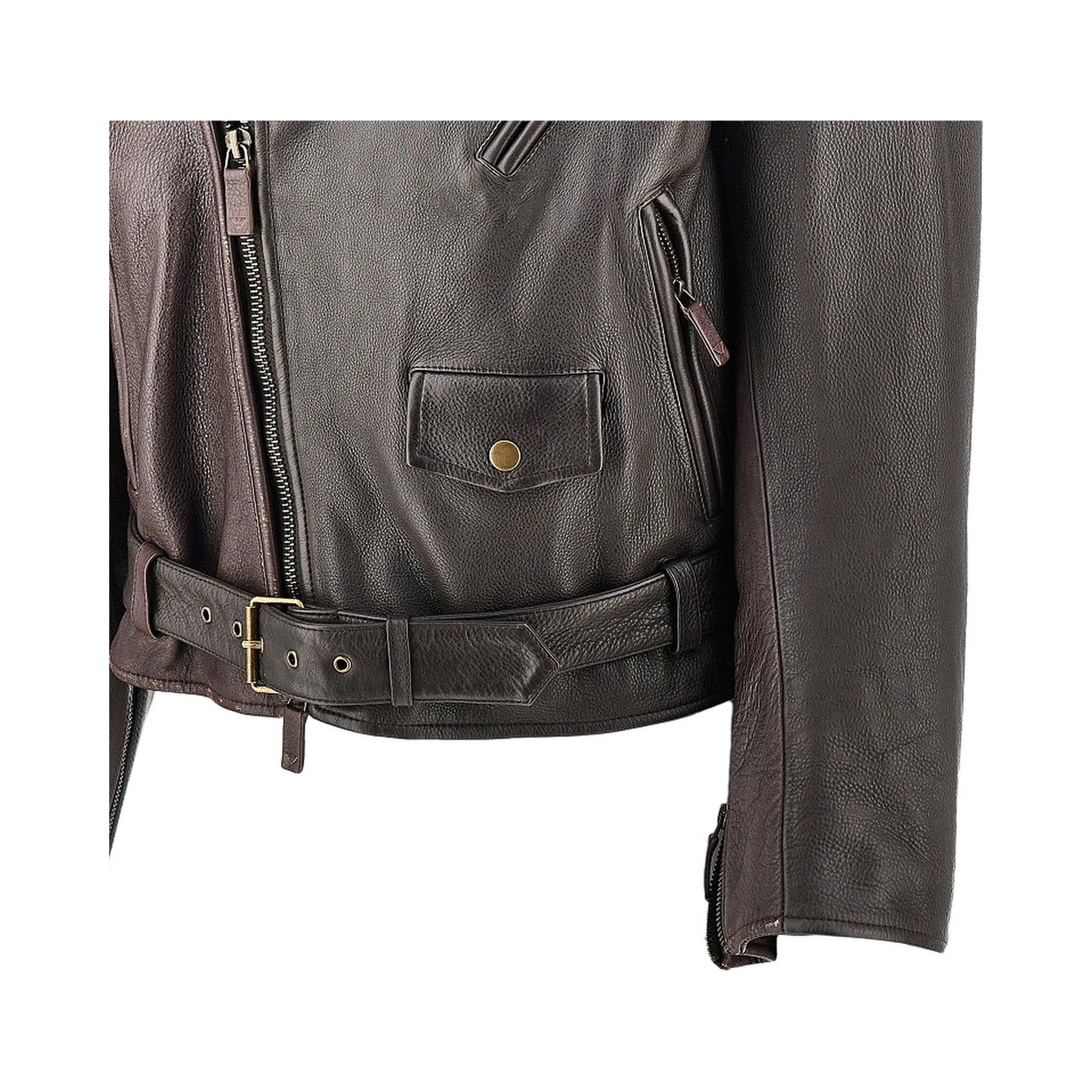 Leather biker jacket