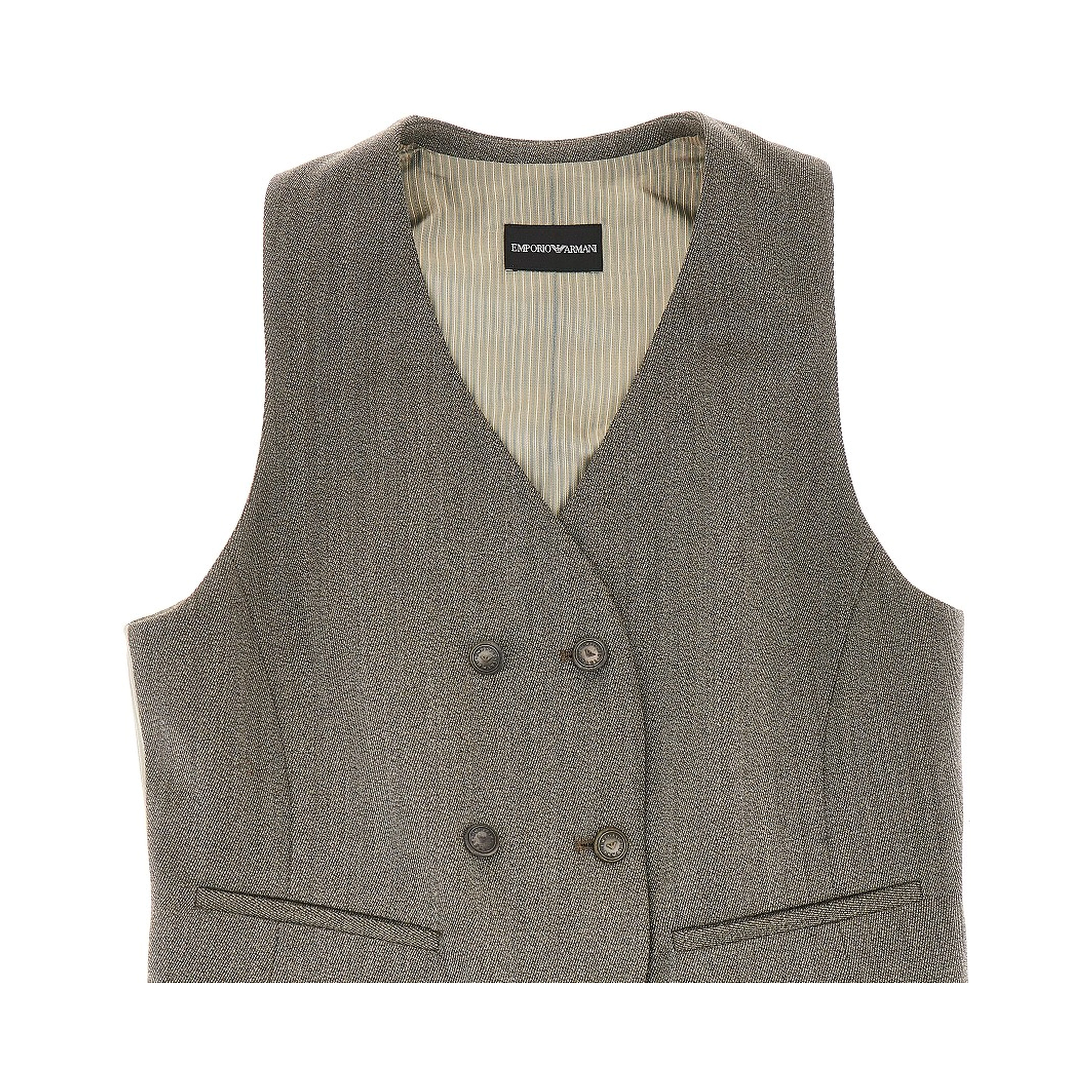 Double-breasted wool vest