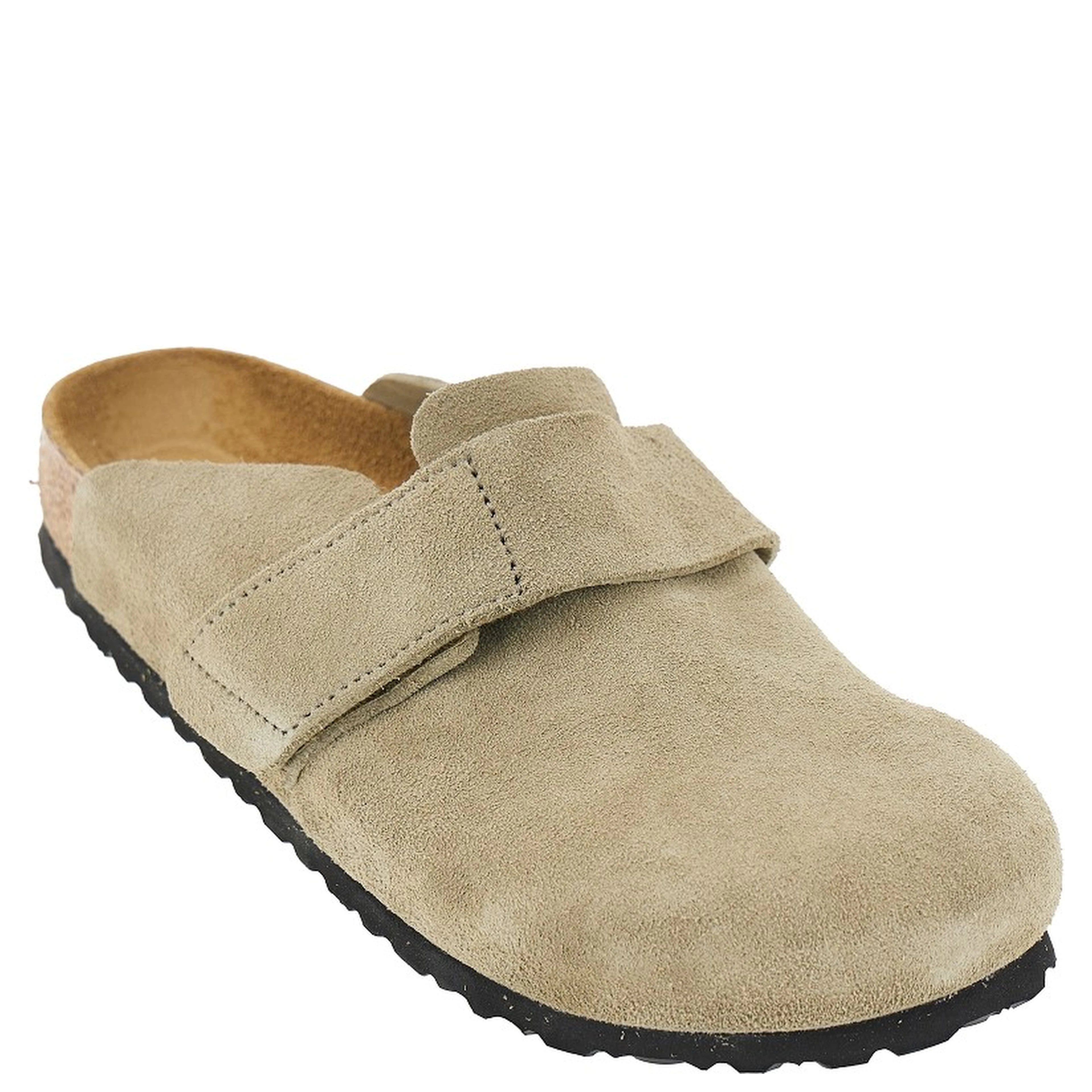 'Loma' suede leather clogs
