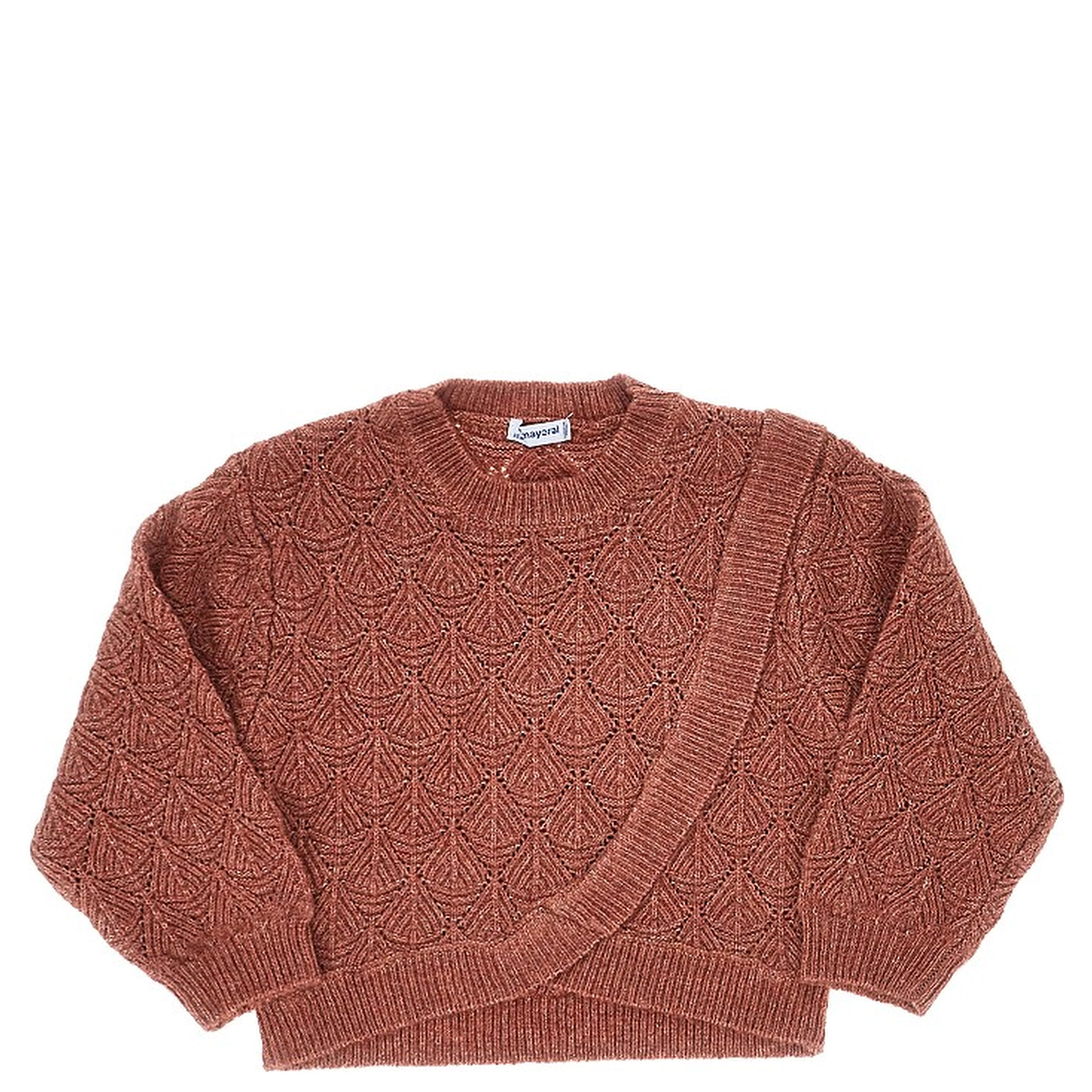 Wrap-over effect alpaca-blend sweater