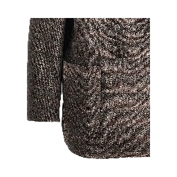 Jacquard chenille double-breasted jacket