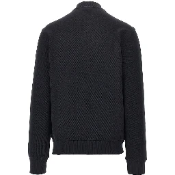 Piquet jersey full-zip sweatshirt