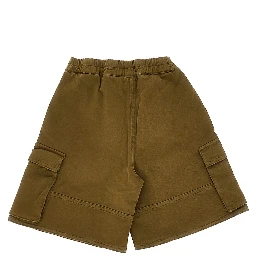 Stretch gabardine cargo shorts