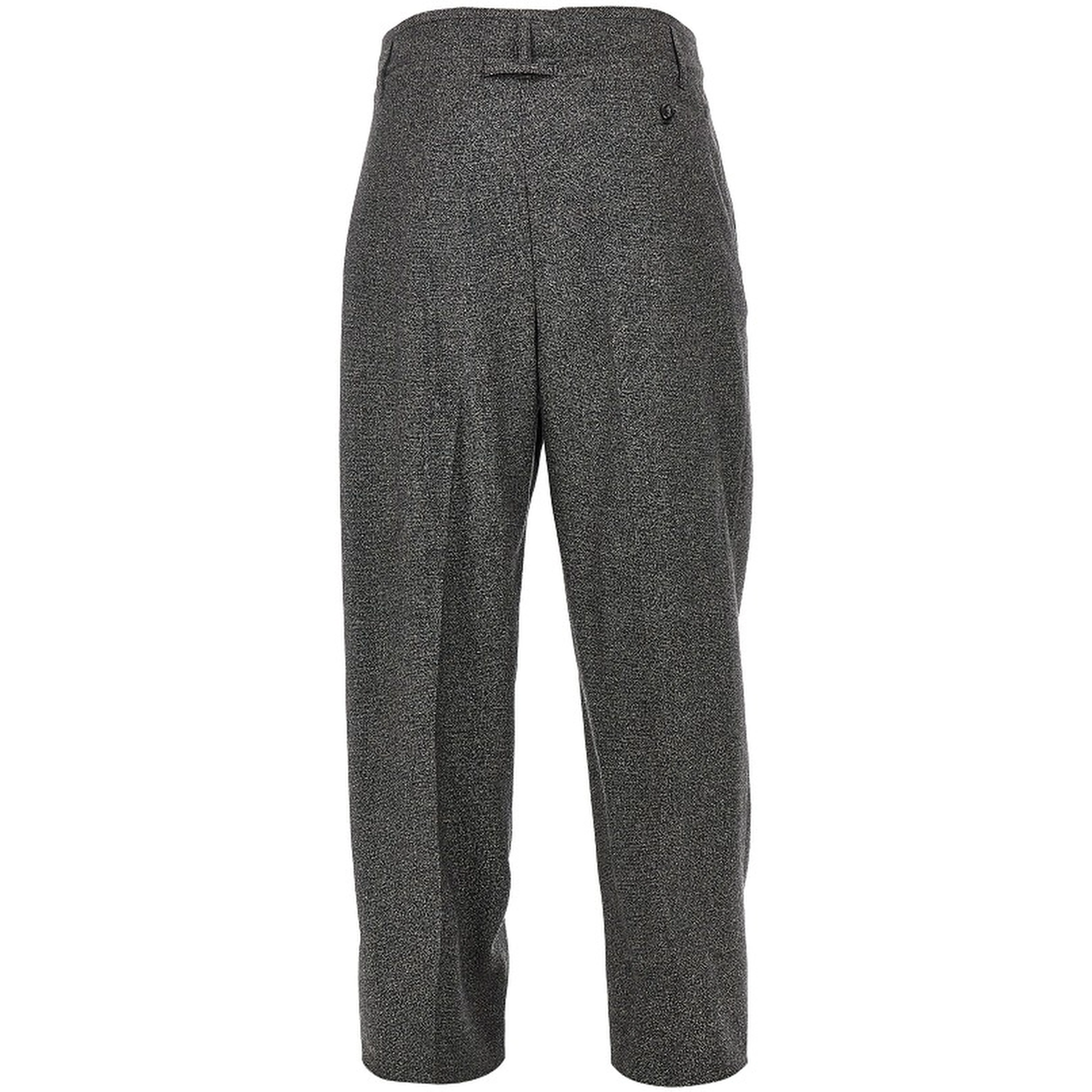 Mouliné wool blend pants with darts