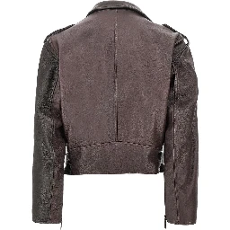 Leather biker jacket