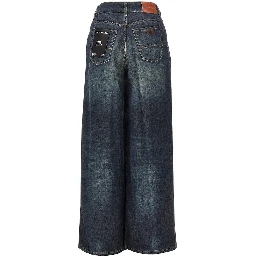 Lightweight denim wide leg 'J8K' pants