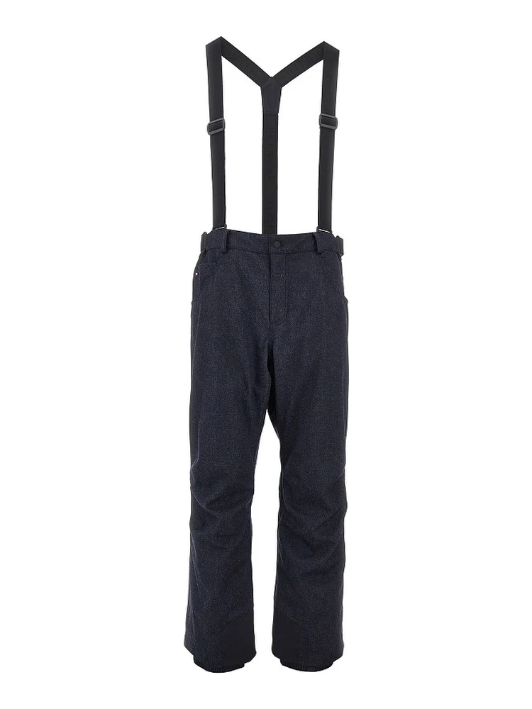 Denim effect wool ski pants