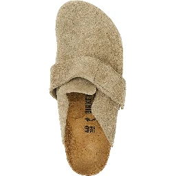 'Loma' suede leather clogs