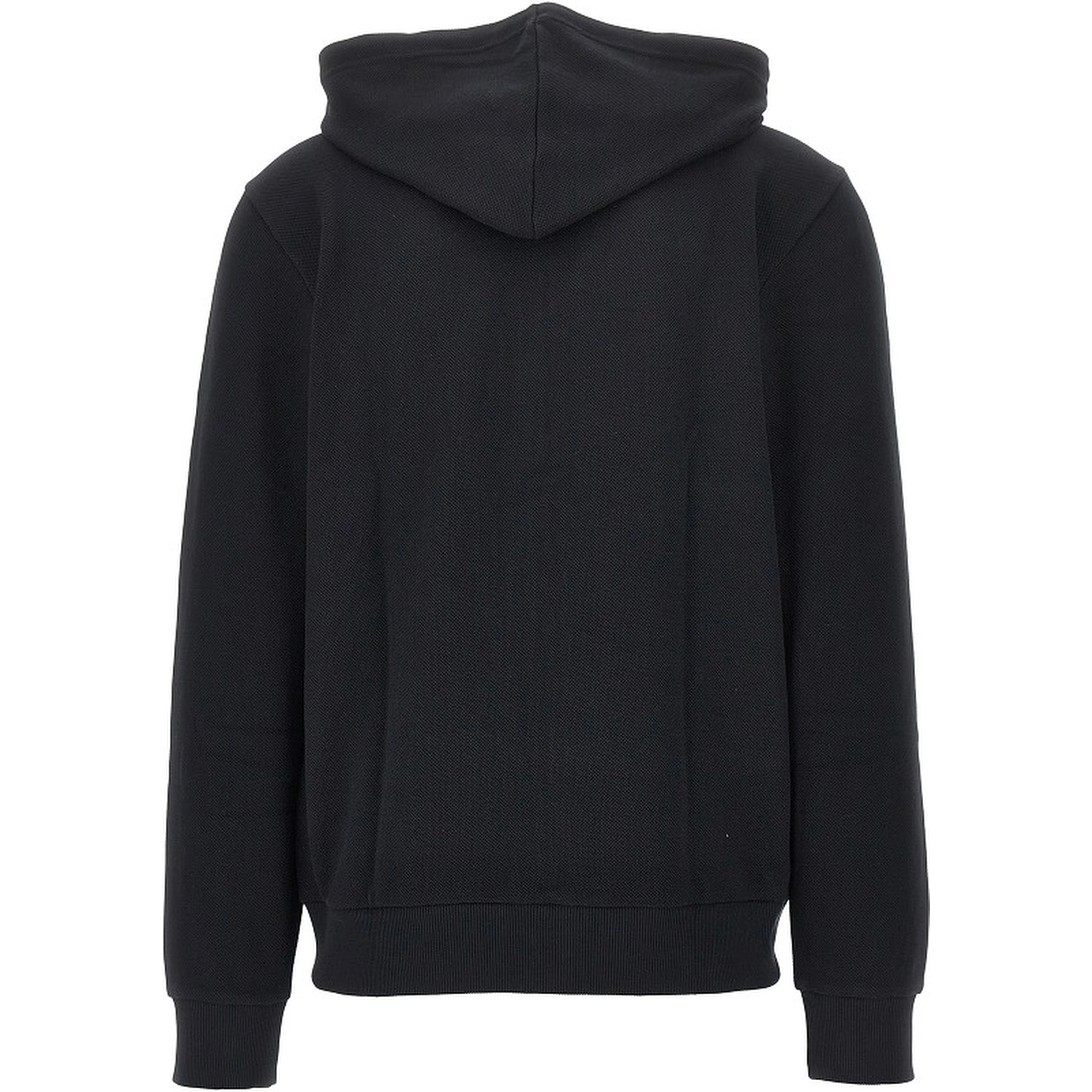 Piquet jersey full-zip hoodie