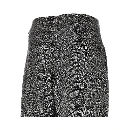 Mouliné wool blend pants with darts