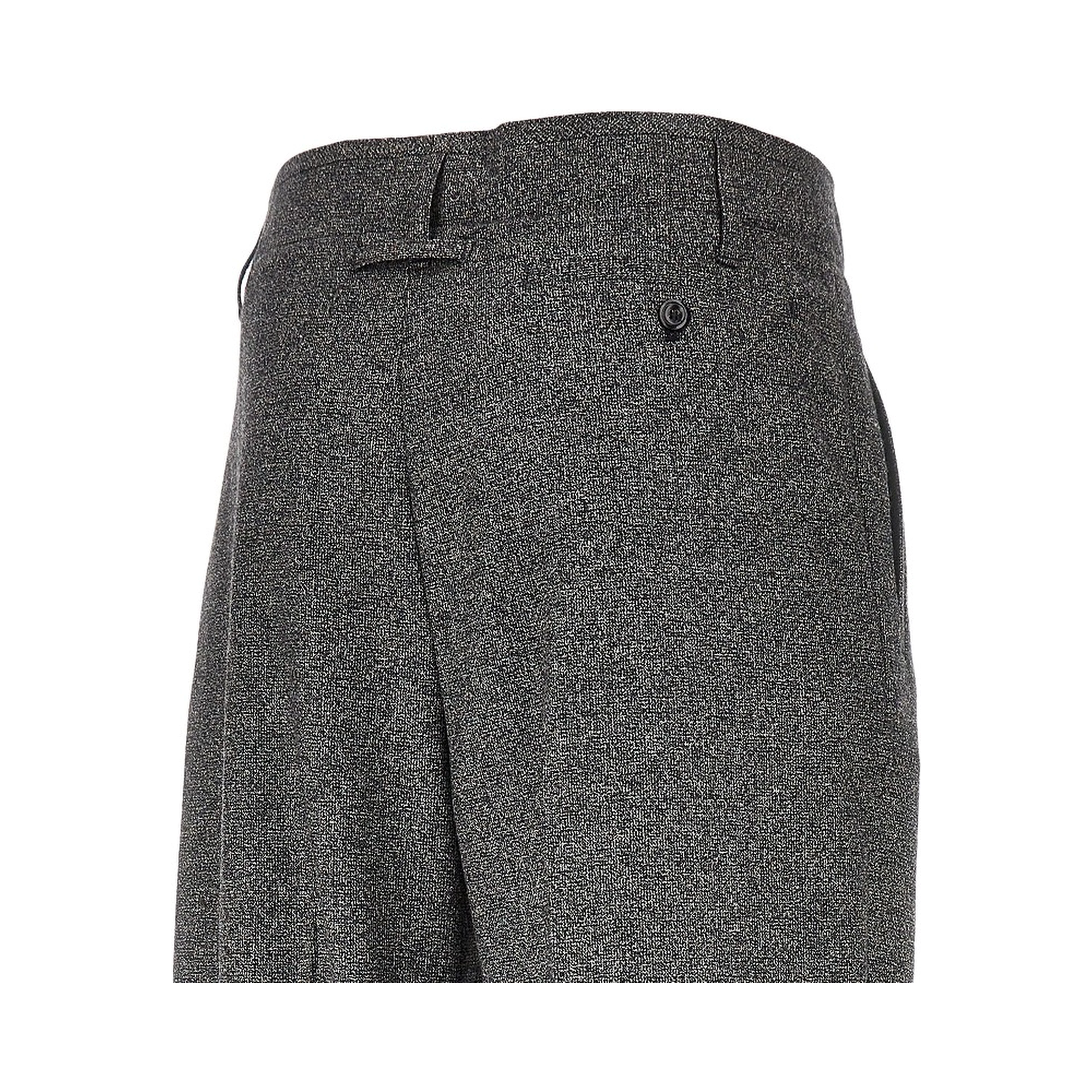 Mouliné wool blend pants with darts