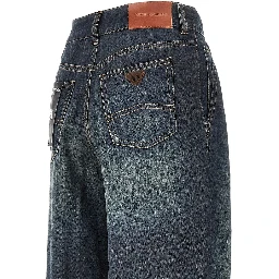 Lightweight denim wide leg 'J8K' pants